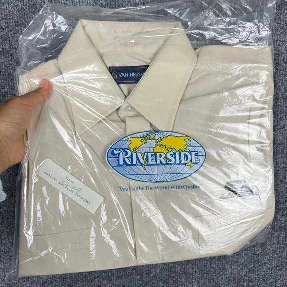 NEW 1960's‎ Van Heusen Century Mens Mod Shirt SZ 15 - Picture 3 of 9
